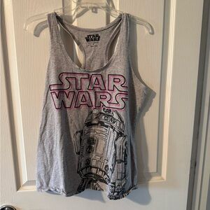 Star Wars Grey Racerback Tank with Pink Accents